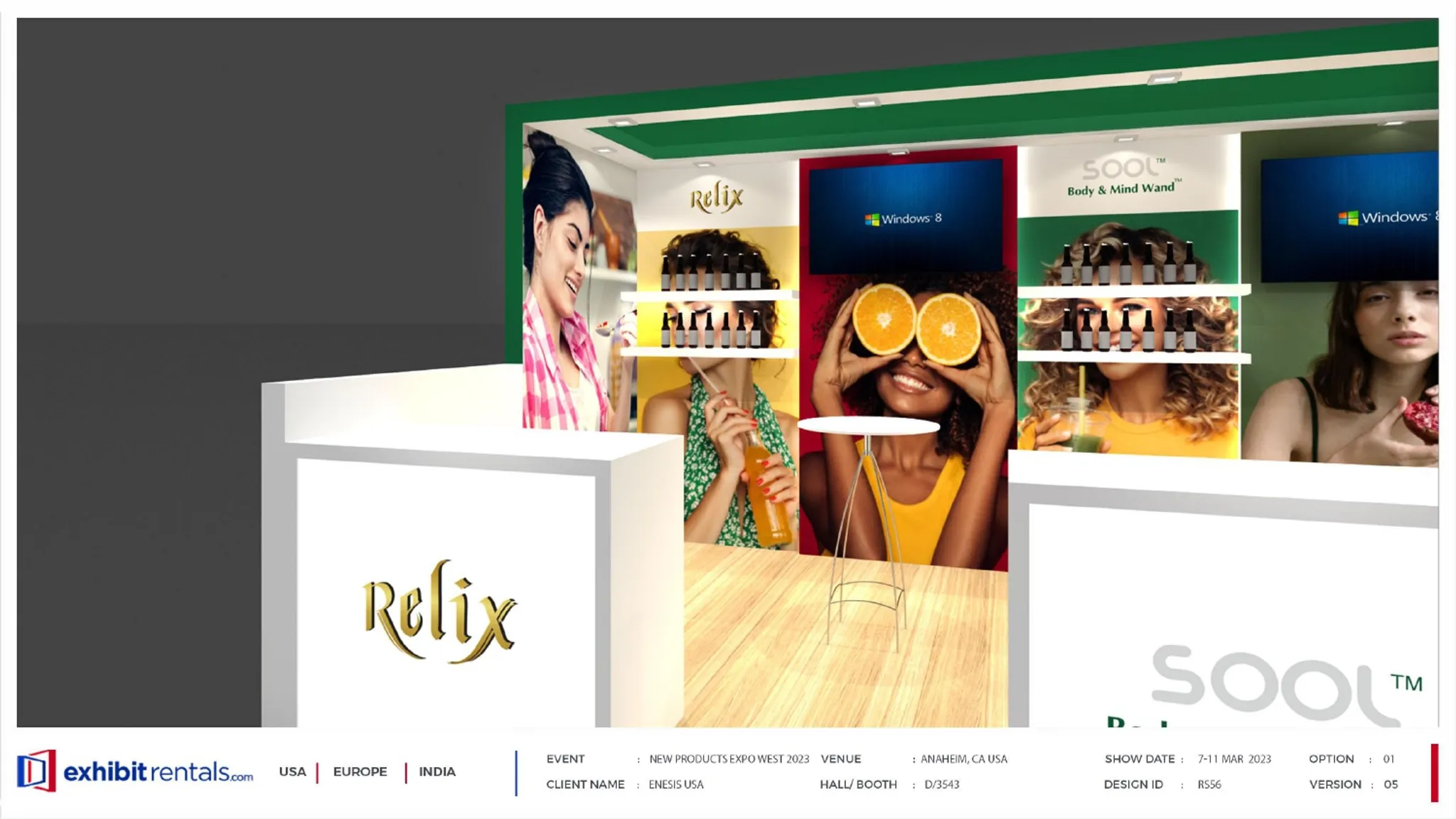 10x20 Inline booth design by Exhibit-Rentals
